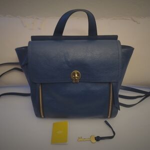 Fossil Amelia Backpack Adjustable Backpack / Crossbody Bag Blue